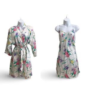 Vintage Inner Most Satin Chemise and Robe Set